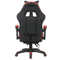 Sedia Gaming da Scrivania Rosso con Poggiapiedi Seduta Ergonomica e Regolabile
