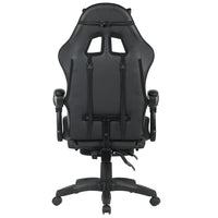 Sedia Gaming da Scrivania Nero con Poggiapiedi Seduta Ergonomica e Regolabile
