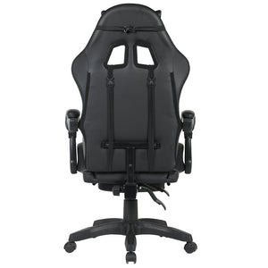 Sedia Gaming da Scrivania Nero con Poggiapiedi Seduta Ergonomica e Regolabile