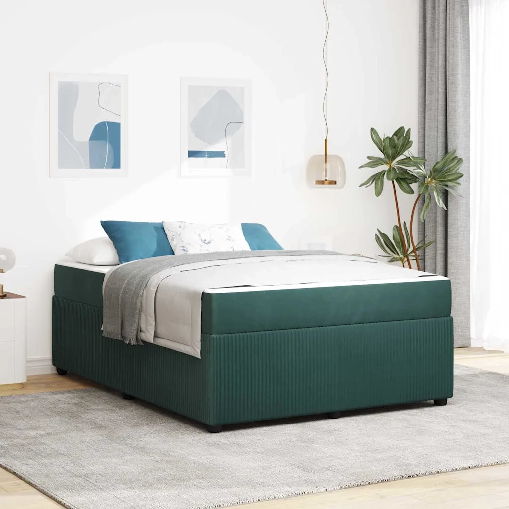 Struttura del letto Verde Scuro 140 x 200 cm Tessuto 3398402