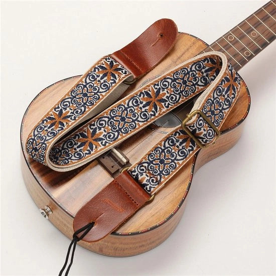 Raccordo per Chitarra Ukulele - Rilascio Regolabile - Materiale Nylon/Latex - Lavorazione a Maglia - Adatto a Tutte le Misure - Blocco Rilascio - Raccordo a Spalla - Corda per Chitarra Ukulele