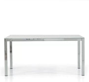 Tavolo moderno allungabile metallo e vetro  140x90x76h - Mobili 2G