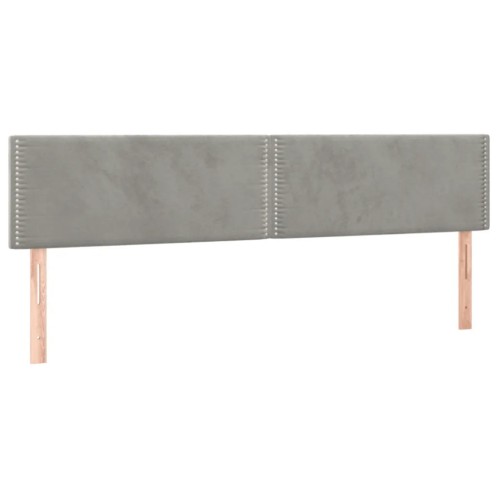 Giroletto a Molle con Materasso Grigio Chiaro 120x190cm Velluto