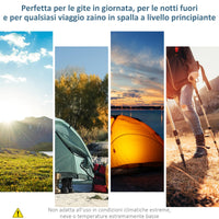 Tenda da Campeggio 4-8 Persone 4x2,75x2,1m in Tessuto Taffetà Grigio