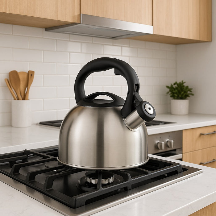 Bollitore Teiera in Acciaio Inox 2.5 LT 19x23x20.5 cm Induzione Manico Ergonomico