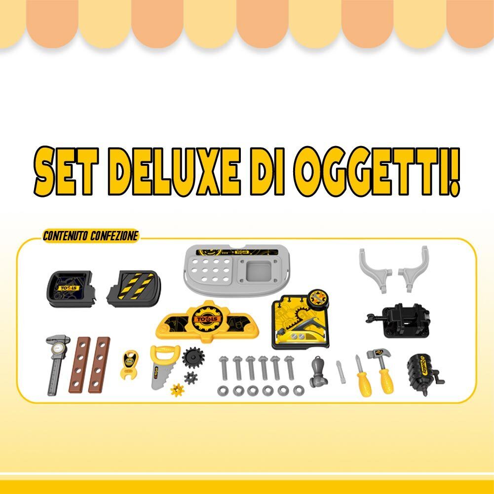 Trolley Banco da Lavoro Officina Giocattolo Valigia Set Gioco Mobile Accessori