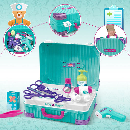 Set da Gioco Dottore con Carrello Medico e Accessori per Bambini Idea Regalo
