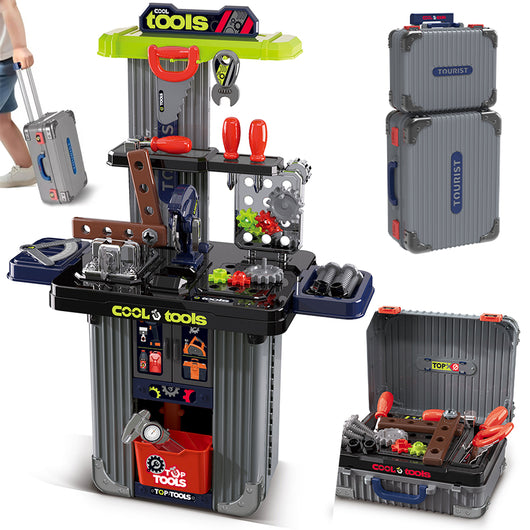Playset di Attrezzi Lavoro Bambini Banco Giochi Officina Accessori Idea Regalo