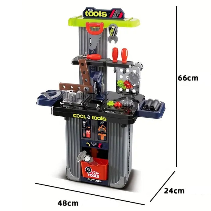 Playset di Attrezzi Lavoro Bambini Banco Giochi Officina Accessori Idea Regalo