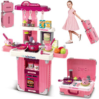 Playset Trolley Cucina Giocattolo per Bambini Accessori Luci e Suoni Idea Regalo