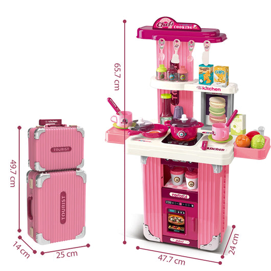 Playset Trolley Cucina Giocattolo per Bambini Accessori Luci e Suoni Idea Regalo