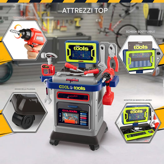 Banco Lavoro per Bambini con Ruote e Accessori Postazione Tuttofare Idea Regalo