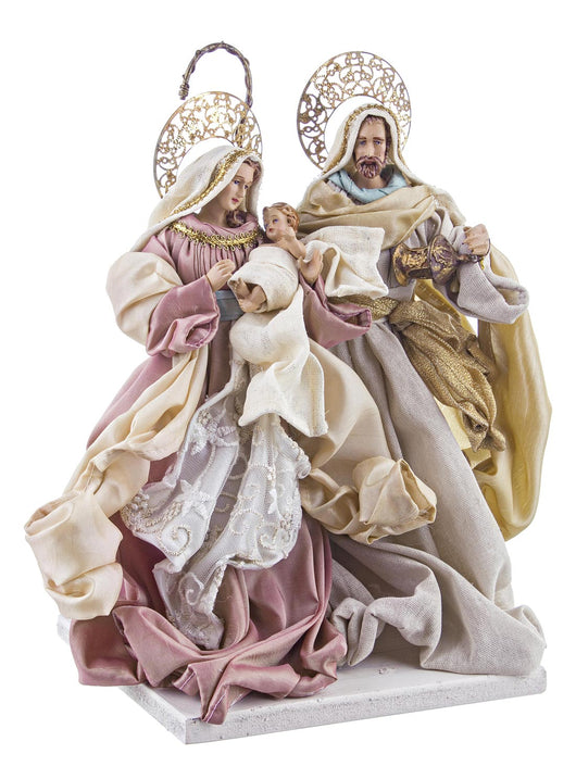 Statuine Presepe di Natale Natività Onorata Tessuto Resina Figure 38 cm