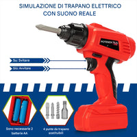 Banco da Lavoro 133 Pezzi Postazione con Trapano Elettrico e Casco Sicurezza