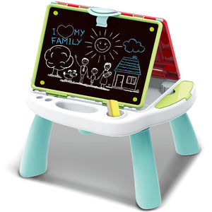 Lavagna per Bambini 4in1 Lavagnetta Pieghevole Doppio Lato Accessori Idea Regalo