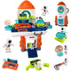 Playset Razzo Stazione Spaziale Giocattolo Smontabile con Accessori Idea Regalo