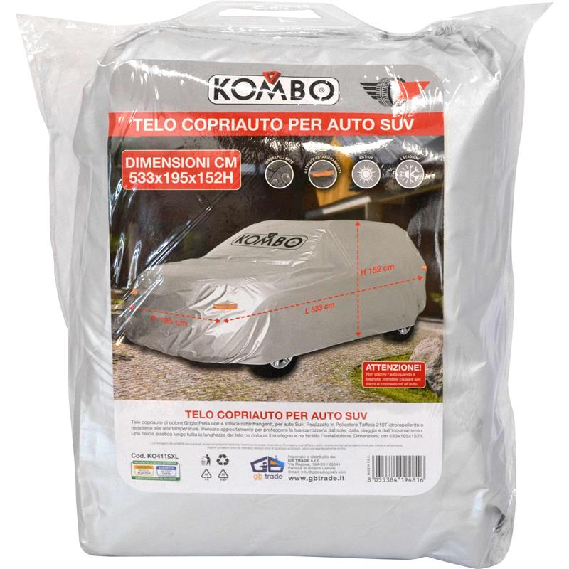 TELO COPRIAUTO PER AUTO SUV TAGLIA XL 210T DIMENSISONI 533X195X152CM