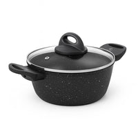 Set Pentole 6pz Pietra con Coperchio Magico Antiodore Casseruole 16 20 24 cm Induzione