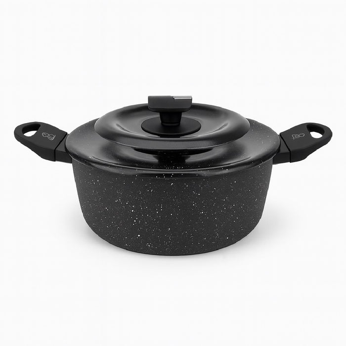 Set Pentole 6pz Pietra con Coperchio Magico Antiodore Casseruole 16 20 24 cm Induzione