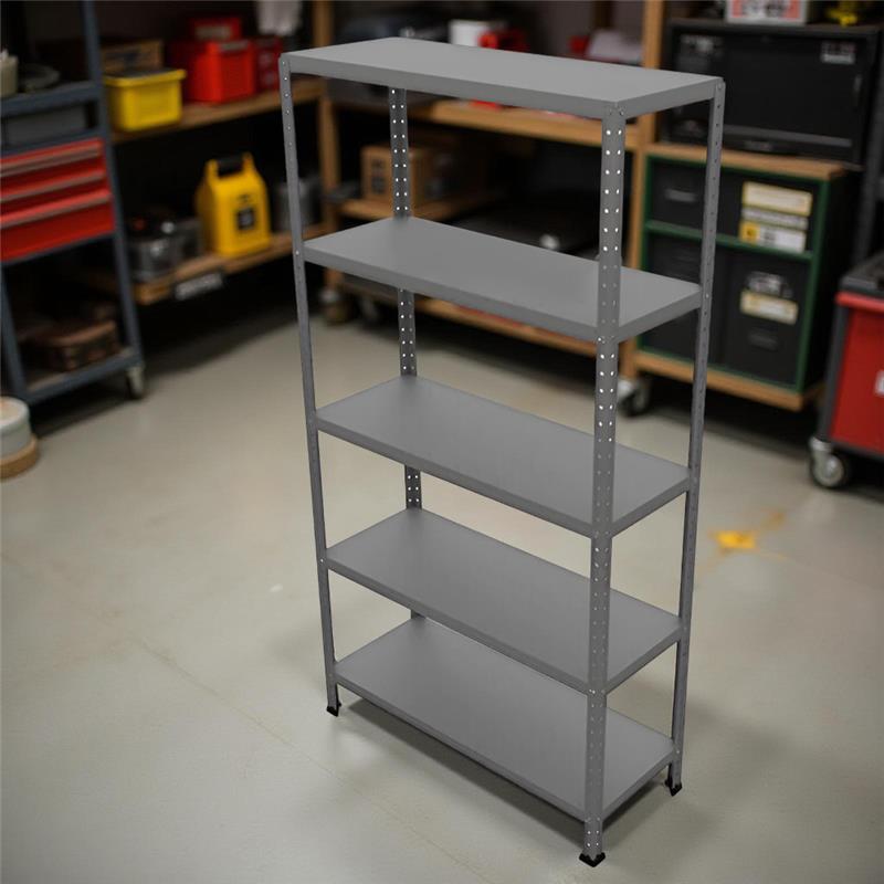 SCAFFALE IN METALLO GRIGIO ETTORE KIT BULLONI 100 X 40 X H 187 CM 5 RIPIANI