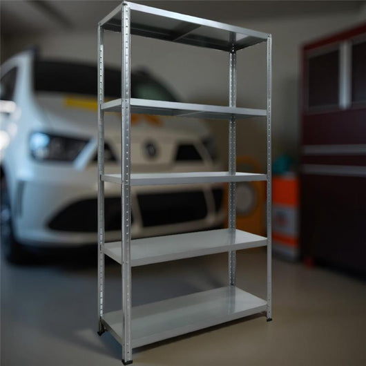 SCAFFALE IN METALLO GRIGIO ETTORE KIT BULLONI 100 X 40 X H 187 CM 5 RIPIANI