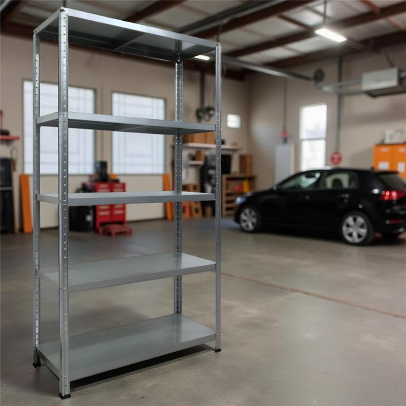 SCAFFALE IN METALLO GRIGIO ETTORE KIT BULLONI 100 X 40 X H 187 CM 5 RIPIANI