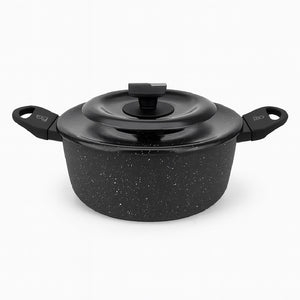 Set Pentole 6pz Pietra con Coperchio Magico Antiodore Padelle 24 28 Casseruola 24 Induzione