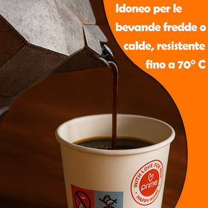 2000 Bicchierini da Caffè Monouso Capacità 75ml Tazzina in Carta Usa e Getta