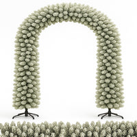 Arco Natalizio Innevato 200x240 cm con 1166 Punte Foltissimo con Base in Metallo