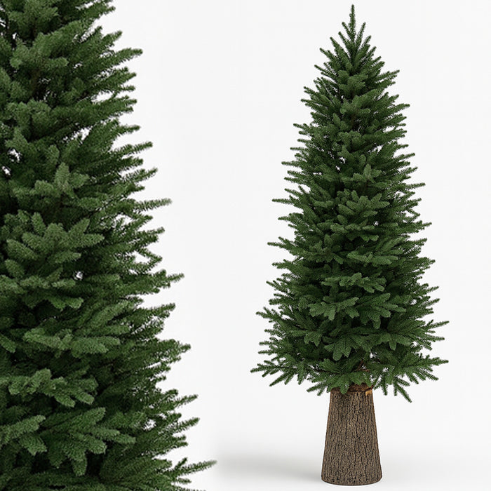 Albero di Natale Royal 210 cm Slim Base Troco Realistica 1861 Punte Foltissimo