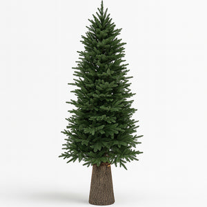 Albero di Natale Royal 210 cm Slim Base Troco Realistica 1861 Punte Foltissimo