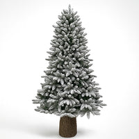 Albero di Natale Royal 180cm Innevato Base Troco Realistica 948 Punte Foltissimo
