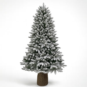Albero di Natale Royal 180cm Innevato Base Troco Realistica 948 Punte Foltissimo