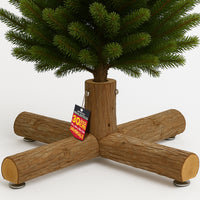 Base Supporto in Legno 60x60x30cm per Alberi 180-240cm Tronchi Attacco Universale