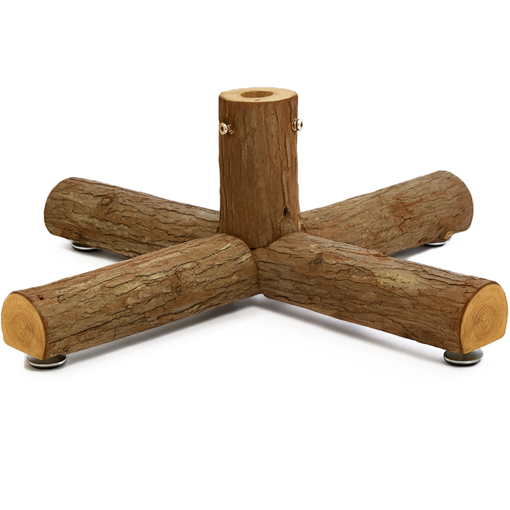 Base Supporto in Legno 60x60x30cm per Alberi 180-240cm Tronchi Attacco Universale