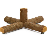Base Supporto in Legno 60x60x30cm per Alberi 180-240cm Tronchi Attacco Universale