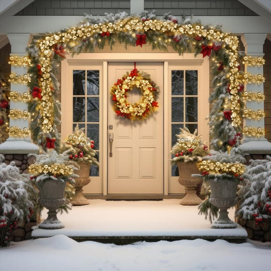 Ghirlanda Natalizia 142 Palline Natale 180cm Festone LED Natalizio Oro