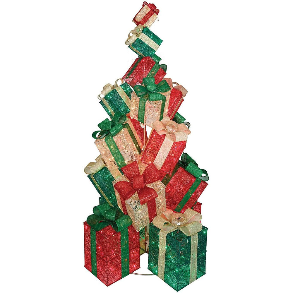 Albero di Natale Luminoso con Pacchi Regalo Decorazione Natalizia 192cm 544 Led