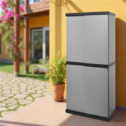 ARMADIO IN RESINA CON RIPIANI E ANTE SCORREVOLIDA INTERNO E DA ESTERNO MISURE 68X40,5X168