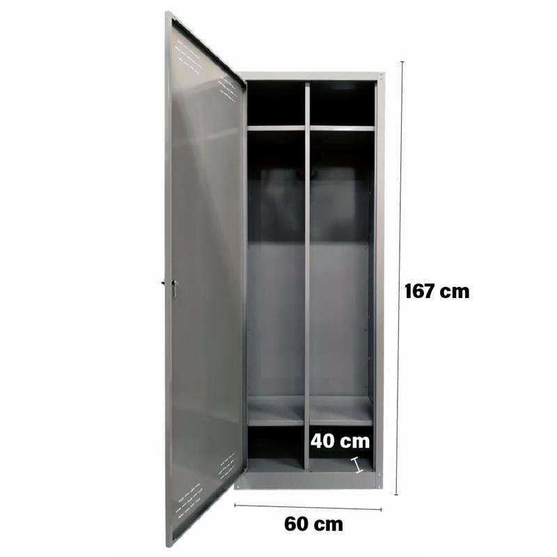 ARMADIO SPOGLIATOIO IN METALLO CON 1 ANTA 60 X 40 X H167 CM