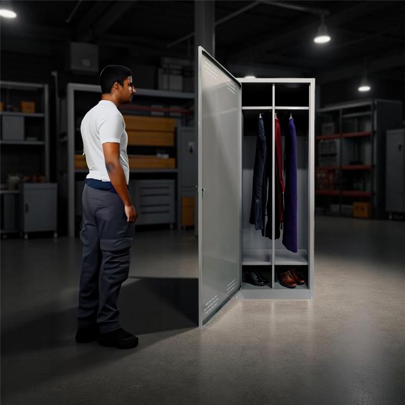 ARMADIO SPOGLIATOIO IN METALLO CON 1 ANTA 60 X 40 X H167 CM