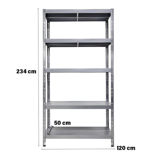 SCAFFALE IN METALLO MACISTE 120 X 50 X 234 H 5 PIANI KG 260 SENZA BULLONI