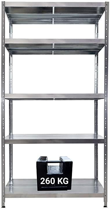 SCAFFALE IN METALLO MACISTE 120 X 50 X 234 H 5 PIANI KG 260 SENZA BULLONI