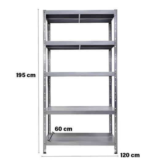 SCAFFALE IN METALLO MACISTE 120 X 60 X 195 H 5 PIANI KG 260 SENZA BULLONI