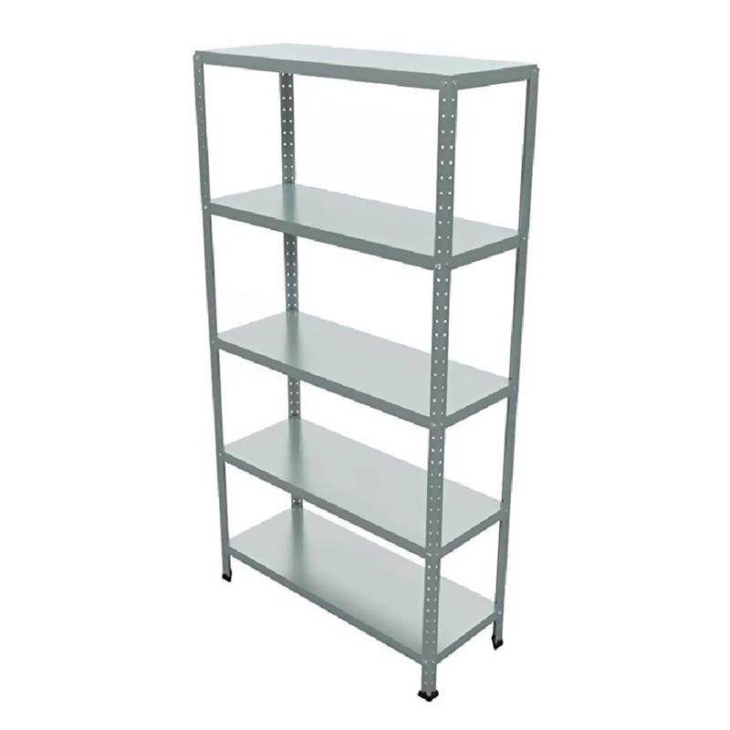 SCAFFALE IN METALLO ZINCATO ETTORE KIT BULLONI 100 X 40 X H187 CM CON 5 SCAFFALI