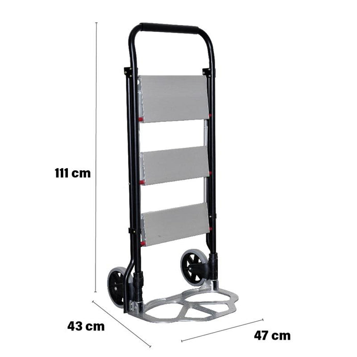 SCALA-CARRELLO 2 IN 1 CON PORTATA MASSIMA DA 70 KG