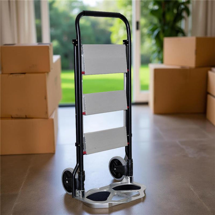SCALA-CARRELLO 2 IN 1 CON PORTATA MASSIMA DA 70 KG