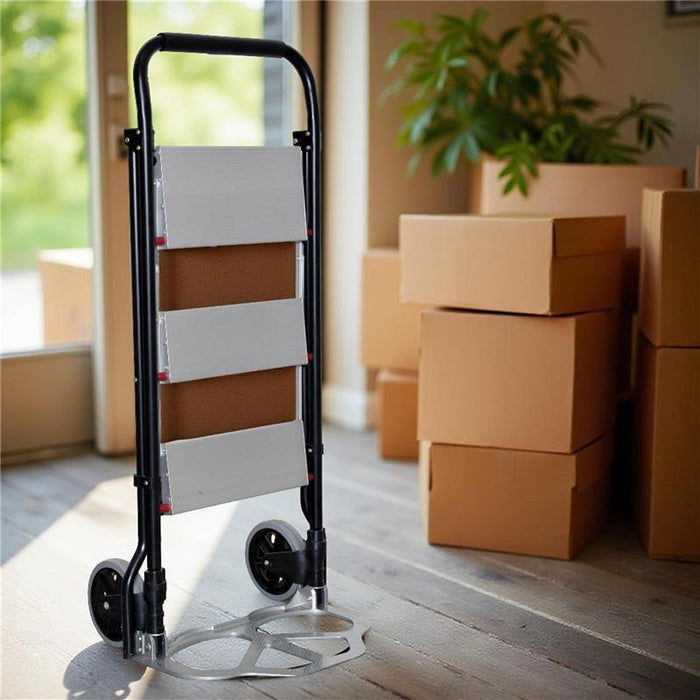 SCALA-CARRELLO 2 IN 1 CON PORTATA MASSIMA DA 70 KG