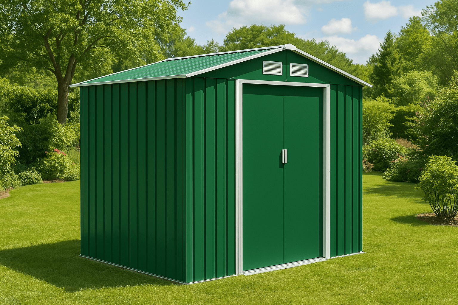 Ricovero Attrezzi in Lamiera Zincata Verde