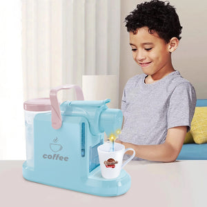 Macchina per Caffè Giocattolo Blu Elettrodomestico Coffee Maker Idea Regalo